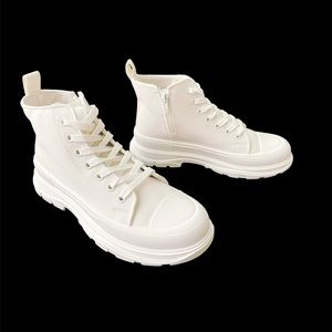 NEW White High Top Platform Sneaker